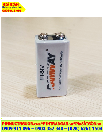 Pin ER-9V; RAMWAY ER-9V; Pin nuôi nguồn RAMWAY ER-9V lithium 9.0v 1200mAh chính hãng